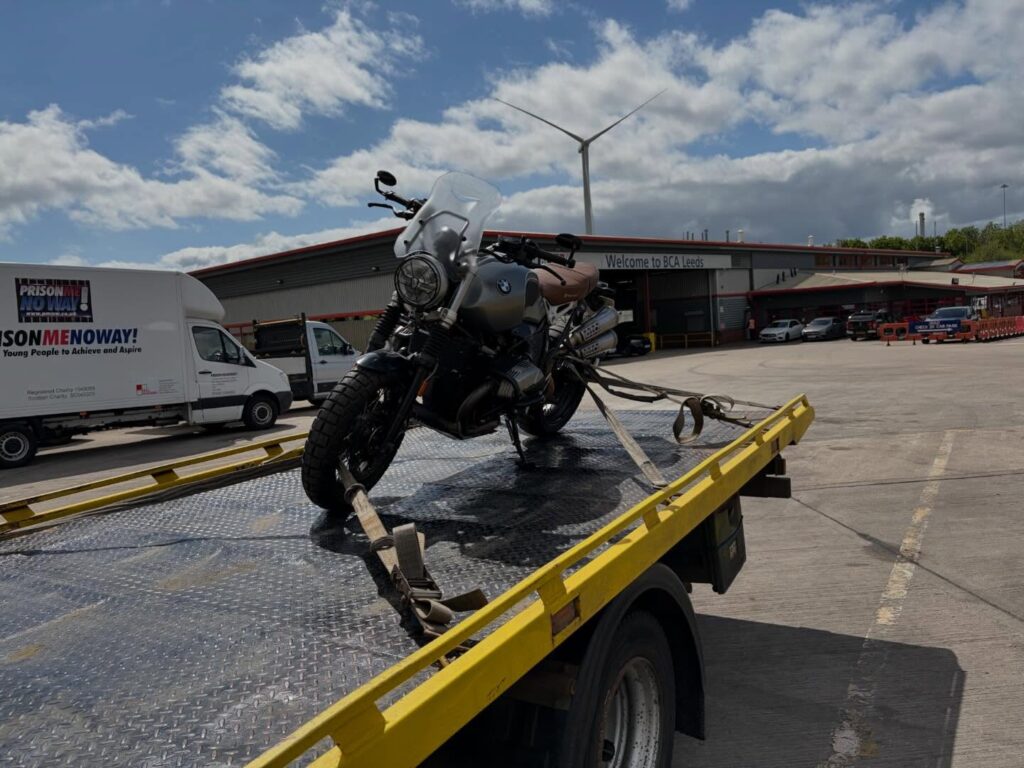 BMW motorcycle recovered at BCA Leeds
